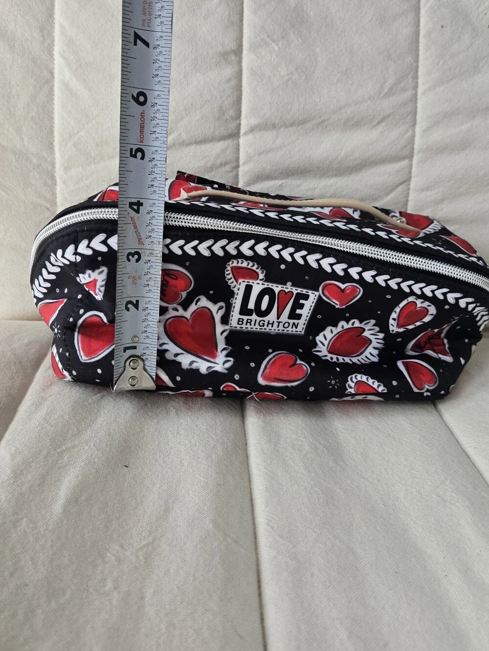 Brighton Hearts Flutter‎ Cosmetic Bag Compact Travel Organizer